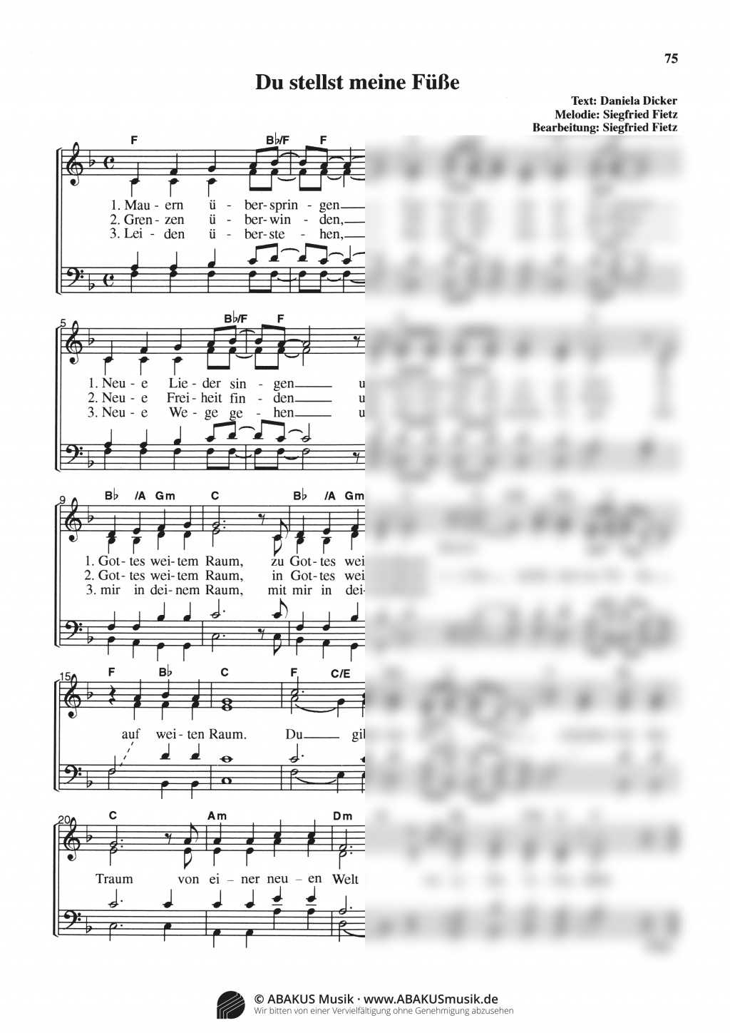 Du stellst meine Füße