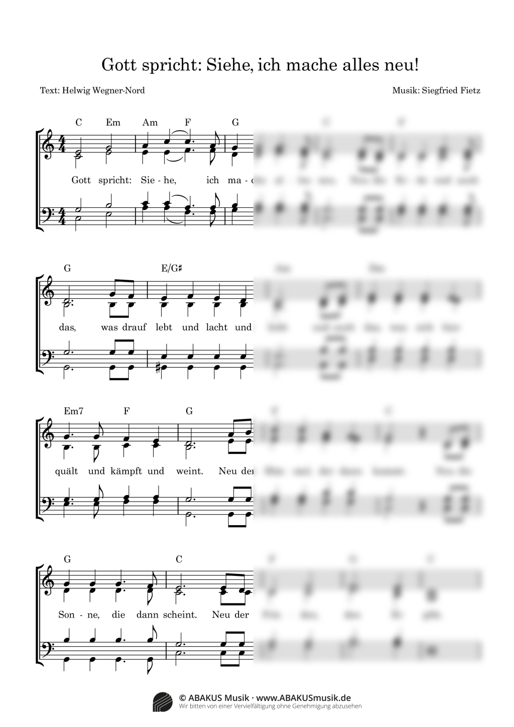 Gott spricht: Siehe, ich mache alles neu!